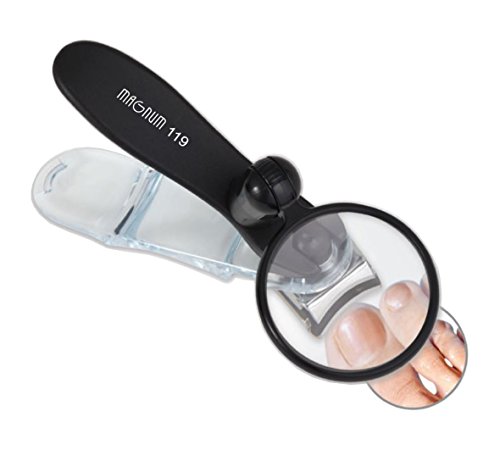 MAGNUM Nail Clippers with 3D Arc Blade, 360° Rotating Head and Magnifier, Stainless Steel
