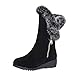 Produktbild Schneestiefel Damen, Oliviavan Mittlere Stiefel Schwarz Outdoorschuhe Freizeitschuhe Beiläufige warme Damenschnee lädt warme Schuhe des Pelzes auf