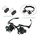 Produktbild Ältere Sehhilfe 10X15X 20X25X Doppel Augengläser Lupenkopf Tragen Vergrößerungsgläser Headset Beleuchtet Lupen Werkzeug Mit LED-Licht Für Uhr Reparatur Juwelier Elektronik Oder Instrument Reparaturen