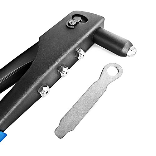 S&R Einhand-Blindnietzange 2,4-5,0mm für STAHL und ALUnieten mit haltbare und robuste Stahlkonstruktion für ALU und STAHLnieten - 4