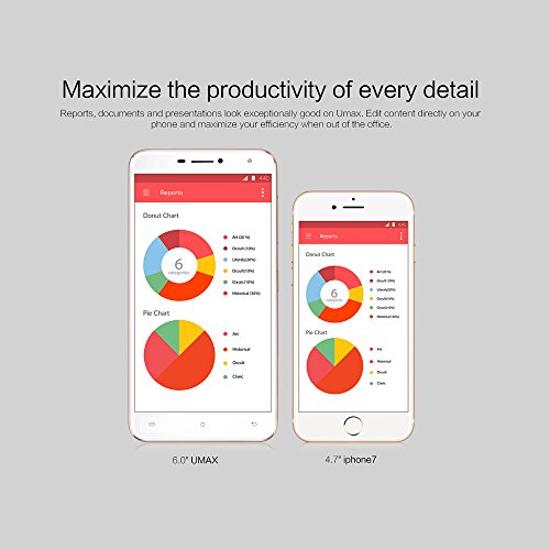 Cubot HAFURY UMAX Smartphone 3G WCDMA MTK6580 Quad Core 1.3GHz 2.5D 6.0 Pollici HD 1280 * 720 pixel Schermo a Sfioramento a 10 Punti Android 7.0 Nought 2GB RAM + 16GB ROM Fotocamere Doppie da 5MP + 13MP