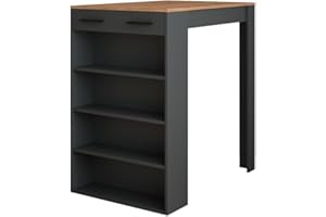 Vicco tavolo bar alto Repose, Quercia dorata/antracite, 67 x 100 cm