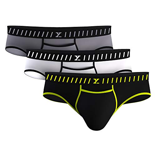 XYXXMen's Underwear Vibe IntelliSoft Antimicrobial Micro Modal Brief Pack of 3