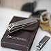 Nail Clippers Set of 2 Stainless Steel for Both Male and Female Including a Bonus Storage Wallet and Nail Block by Bodest - Wide Opening and Sharp Blades For Fingernails & Toenails.
