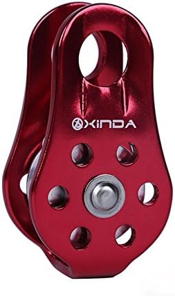 ROBAG Outdoor Fixed Climbing Single Pulley Hoisting Crossing Rock Climbing Rope Pulley , red