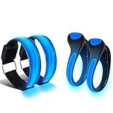 ★ Nocturna - Increíbles luces nocturnas de seguridad para personas a las que les gusta correr. Puede ayudar al reconocimiento de los deportistas por la noche, aumentar la visibilidad y la seguridad personal. Las bandas y clips son de alta visibilidad a una distancia de 3 m o más, que es una mejor protección.