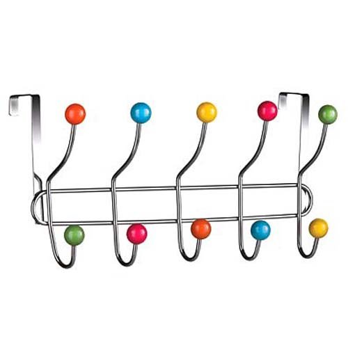 SPUTNIK - Over Door 10 Hook Rack - Multi-coloured