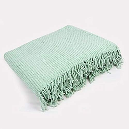 The Bettersleep Company 100% Cotton Candlewick Bedspread Luxury Traditional Bed Throw Green (Single)