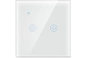 Yagusmart Smart Wall Light Switch,Compatible with Alexa and Google Home,APP Remote Control,Timing Function,Voice Control (2 Gang)