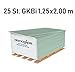 Produktbild 25 St. (= 62,5 m²) Gipskarton-Platten/Bauplatte imprägniert GKBi (12,5 mm) 1,25 x 2,00 m