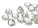 Produktbild Strasspins von Swarovski Elements / Edelstahl / SS10 (2.8mm), Crystal, 100 Stück