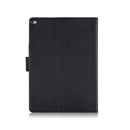 iPad PRO 12.9″ Hülle – JAMMYLIZARD Ledertasche Smart Cover mit Standfunktion für iPad PRO 12.9″, SCHWARZ & HONIG, [MIT STIFT-HALTER] - 5