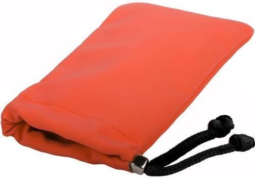 Shop4 Orange Velvet Soft Pouch Cover Case with Drawstring Cord For Apple iPod Touch 5 5th Generation