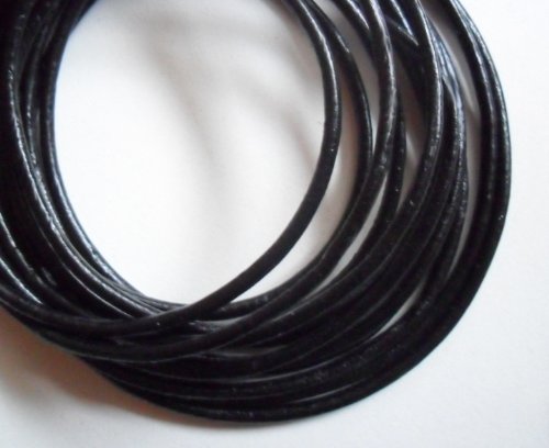 AURORIS – 10m Lederband rund Ø 2 mm – Farbe wählbar – Variante: schwarz - 2