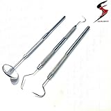 3pcs Dental Kit Tooth Scraper Mirror Scale Set Tartar Calculus Plaque Remover SS