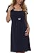 Italian Fashion Dagna Maternity/Nursing Nightdress,Size M,Navy Blue