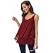 Produktbild Hffan Damen sommer Tanktops Frauen Spitze Sexy Aushöhlen Patchwork Halter Weste Bustier Lingerie BH Fashion Camisole Ärmelloses T-Shirt Unterhemd Spitze Weste Bluse Bra Crop Blusentop (Wein, M)