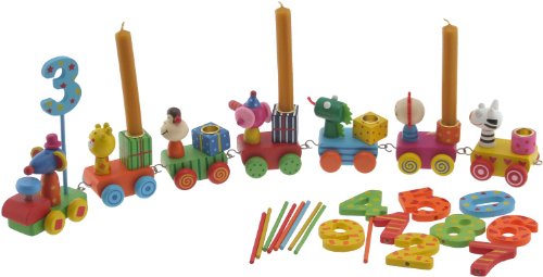 Bieco 23021293 - Geburtstagszug mit Zahlen, 48 cm