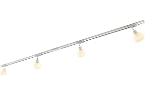 Track Lighting 1-Phase 'Linaro' dimmable (Modern) in White Made of Metal for e.g. Living Room & Dining Room (4 Light Sources, E14) from Lindby | High-Voltage Track Lighting