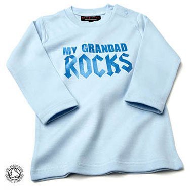 My Grandad Rocks Baby/Kids Bubblegum Pink T-shirt L/S,12-18 months