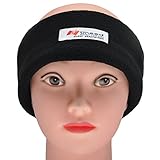FULLLIGHT TECH Sleeping Headphones Eye Mask with Peaceful Earplugs Ultra Thin Stereo Speaker Soft Comfortable Sports Headband Handsfree Earphones for Workout Relaxation (Fleece Pattern)