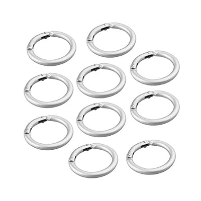 Newin Star 10 pcs Mousqueton Rond Camp Printemps Clip Mousqueton Crochet Porte-clés Porte-clés Escalade