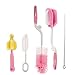 Produktbild QHGstore 5pcs Rotary Schwamm Nylon Borste Baby Flasche Pinsel Nippel Reinigungsbürste Set