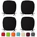 Produktbild Beautissu® 4er Set Stuhl-Kissen Lara - 38x38x1,5cm Schwarz - Sitz-Auflage - Deko-Polster für Wohnung & Garten