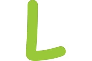 Kleckerliese Alphabet Buchstaben 10cm selbstklebende Aufkleber Wandtattoo Wanddekoration Kinderzimmer STICKER L - Höhe 10cm, Farbe Lindgrün