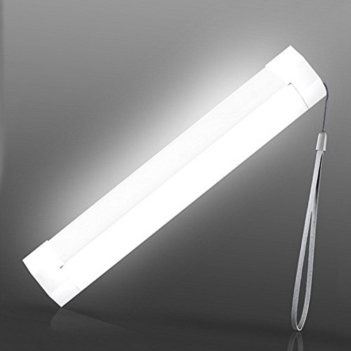 Boriyuan Tragbare LED Taschenlampe Flashlight Außenleuchte für Wandern, Camping, Notfall, Angeln, Nachtlicht, Gartenleuchte mit 2600mAh Li-ion Akku (Farbe: Weiß) - 3