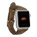 Produktbild FREDO Slim Watch kompatibel Apple für Damen Series 1 / Series 2 / Series 3 / Series 4" Watch Echtleder Armband mit Passendem Uhrenadapter (38-40 mm, Cognac Braun/Rose Gold Connector)