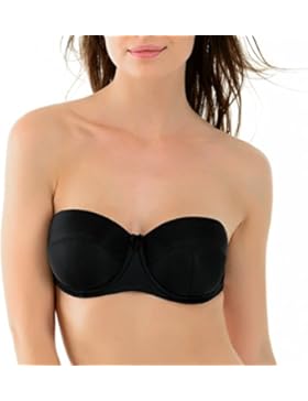 Delimira Damen Trägerlos BH - Abnehmbare Trägern,Mit Bügel Und Licht Einlagen
