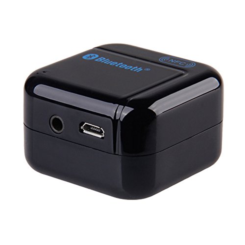 BXT® H-266 Bluetooth Audio Receiver mit 3,5mm Ausgang NFC Funktion Musik Empfänger Adapter für Drahtlose Wiedergabe vom Bluetooth Smartphone PC auf Ihrer Stereoanlage HiFi-Anlage Lautsprecher Docking Station und Autoanlage in Schwarz - 7