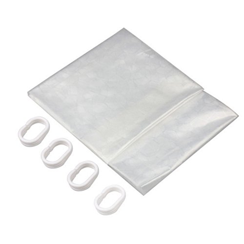 Nibesser Duschvorhang Anti-Schimmel Anti-Bakteriell wasserdichte Duschvorhänge für Badezimmer 180cm x180cm (Durchsichtig) - 2