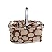 Produktbild SSDM Woven Shopper Retro Picknick-Tasche Party Geschenk Tragetaschen Rainbow Picknick-Tasche Faltender Einkaufskorb,Brown