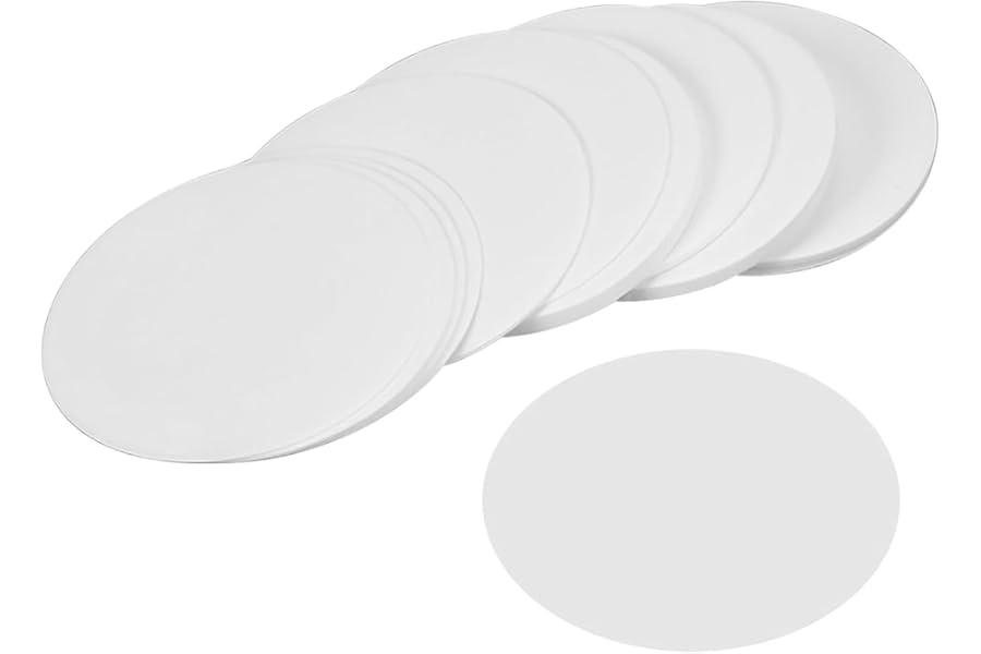 Laboratory Filter Paper 100PCS 15cm Qualitative Round - Medium Flow Filter Papers for Oil Testing, Science Experiments & Chemical Labs | Lab Supplies Fast Speed Quality