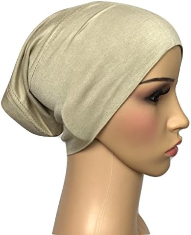 Underscarf Hijab cap Tube stretchy jersey material (Beige)