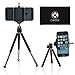 Kit trépied - kit universel réglable comprenant un trépied /Support de téléphone universel / étui pour téléphone en velours / chiffon de nettoyage en microfibres- adapté pour iPhone, Samsung et la plupart des autres téléphones
