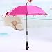 Stroller Umbrella Bicycle Wheelchair Pushchair Baby Umbrella holder Bracket Pram Swivel Connector Adjustable Length Angle Umbrella Stand Parasol UV Rays Rain Sun Canopy (Pink)