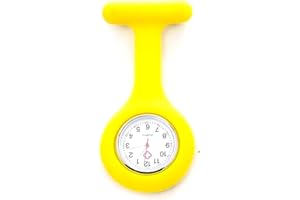 Marlas Nurses Fob Watch Brooch, Quartz, Silicone Soft Rubber, Waterproof, Infection Control Design