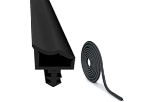 Dichtung Zimmertür Türdichtungen 15M Schwarz, EUBSWA Door Seals Dichtungsgummi Zimmertürdichtung mit 4mm Nutbreite 7mm Nuttiefe 12mm Falz