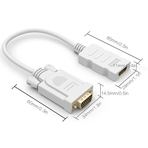 ELUTENG HDMI auf VGA Adapter Kabel 1080p Full HD Adapter HDTV HDMI VGA Male Vergoldete Kontakte für Apple TV , Chromebook , DVD Player , Macbook , Laptop , Ultrabook HDMI to VGA Converter - 7