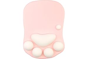 Lucocia Tappetino Mouse con Poggiapolsi, Disegno Delle Zampe del Gatto, Gaming Tappetino Mouse Ergonomico Supporto per Polsoi, Tappetino Mouse con Poggiapolso Personalizzato, per Rilassate il Polso