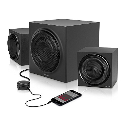 Speedlink Majesty aktives 2.1 Lautsprechersystem (45 Watt RMS Gesamtleistung, 90 Watt Peak Power, Tischfernbedienung, Holzgehäuse) schwarz reviews Speedlink Majesty aktives 2.1 Lautsprechersystem (45 Watt RMS Gesamtleistung, 90 Watt Peak Power, Tischfernbedienung, Holzgehäuse) schwarz