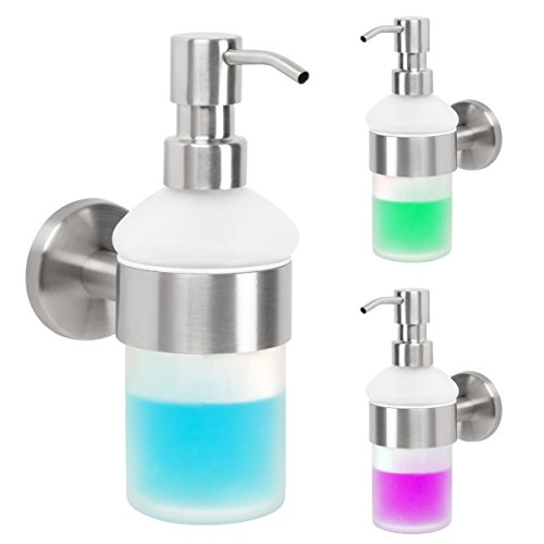 bremermann® Bad-Serie PIAZZA – Seifenspender aus Glas & Edelstahl, matt - 3