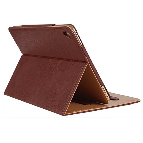 iPad Mini Hülle, iPad Mini 2 Hülle, iPad Mini 3 Hülle, YEONPHOM Premium-Folio Leder Tasche Multi Angle Stand Schutzhülle Case mit Smart Cover Auto Sleep Wake up für Apple iPad Mini 1/2/3 (braun) - 6