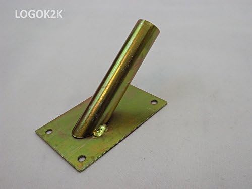 LOGOMET FLAG POLE HOLDER BRACKED METAL GALVANIZED GOLD COLOR (Single Galv. Gold)