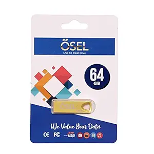 OSEL Turbo Gold Metallic 64GB USB 2.0 Pendrive