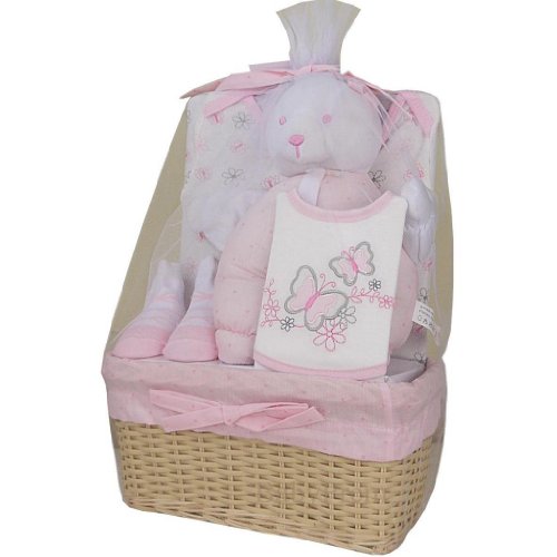 Bee Bo Baby Basket Gift Set 0-3 Months - Pink