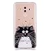 Produktbild HopMore Huawei Mate 10 Pro Hülle Silikon Transparent Motiv Muster Kreativ Lustig Schutzhülle Durchsichtig Handyhülle Ultra Dünn Stoßfest Gummi Case Cover Slim Bumper für Huawei Mate 10 Pro - Schwarze Katzen